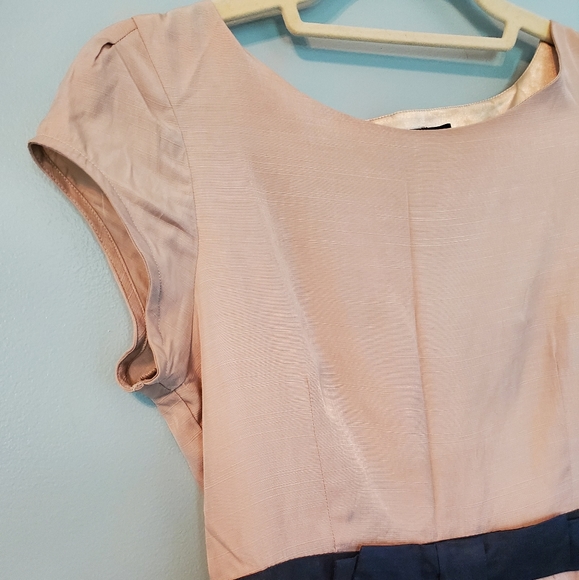 dear creatures Tan and Navy Blue Dress Small - Picture 8 of 12